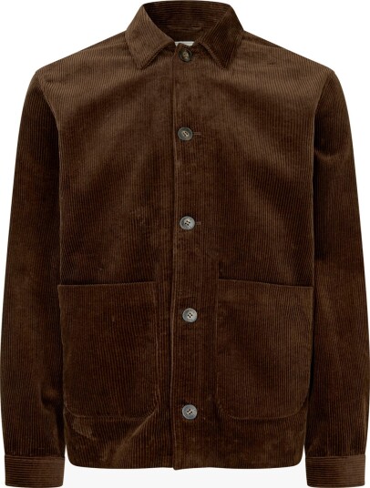 Plain Units Luke Corduroy Overshirt Brun XL
