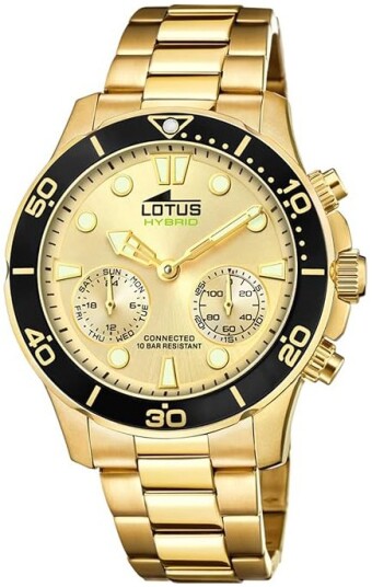 Lotus Herreklokke 18802/1 Connected Gull/Gulltonet stål Ø44.5 mm