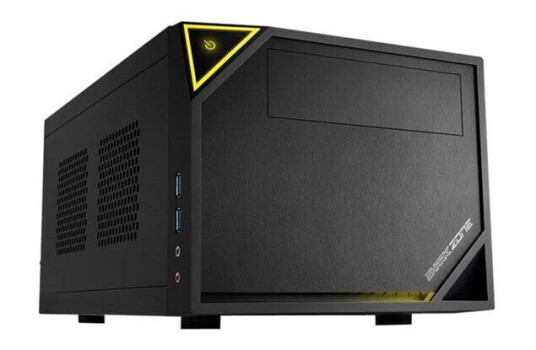 Sharkoon C10 Mini-ITX Kabinett med Støvfilter og Vifter - Gul