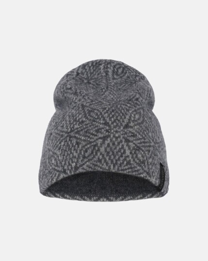 Dovre Women Lue med mønster 100% merino ull grå Dovre Women Lue med mønster 100% merino ull grå