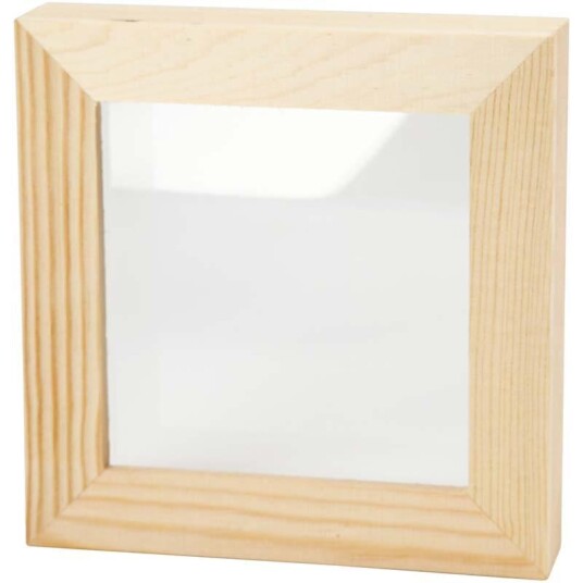 3D ramme med glass D: 2,5 cm str. 12,3x12,3 cm 1 stk.