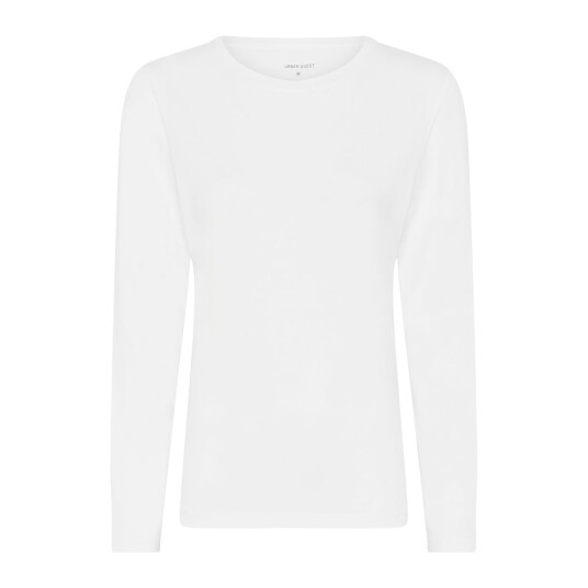 URBAN QUEST Women Bamboo L/S T Shirt Slim Fit   White   XL
