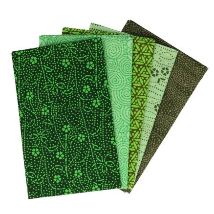 Tissu De Marie Marie's Cloth Fat Quarter Emerald 50x57cm 5 stk
