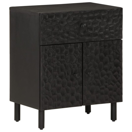 Nattbord svart 50x33x60 cm heltre mango 8720845422486