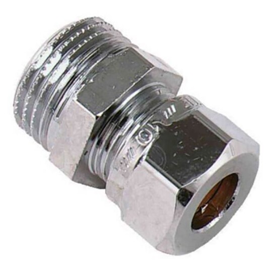 Vatette FG032083520 Klemringkobling rett forkrommet utv gjenge 18 mm x G15 Installasjon