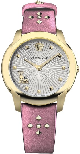 Versace Dameklokke VELR01219 Audrey Sølvfarget/Lær Ø38 mm