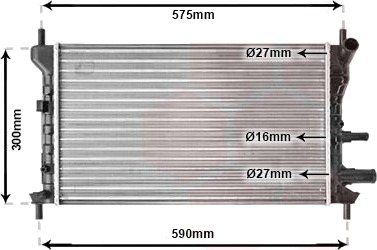 VAN WEZEL 18002218 Radiator motorkjøling