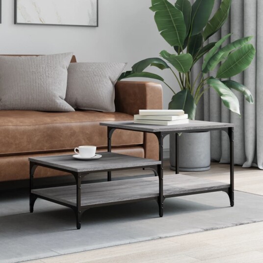 Salongbord grå sonoma 100x50,5x45 cm konstruert tre 8721012125438