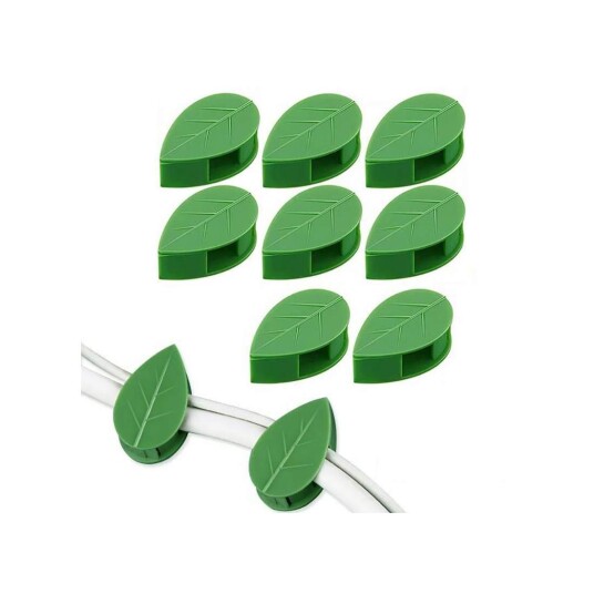 10x selvklebende klips for planter og kabler 10x selvklebende klips for planter og kabler