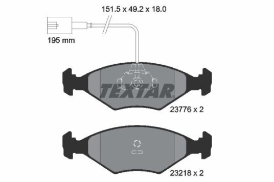 Bremseklosser TEXTAR 2377601 Bremseklosser TEXTAR 2377601