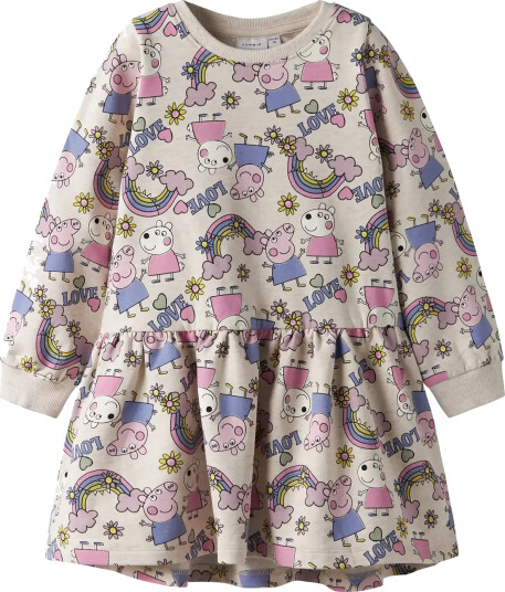 Name It Peyote Melange Nmfdarma Peppa Ls Swe Kjole Bru Cplg 92