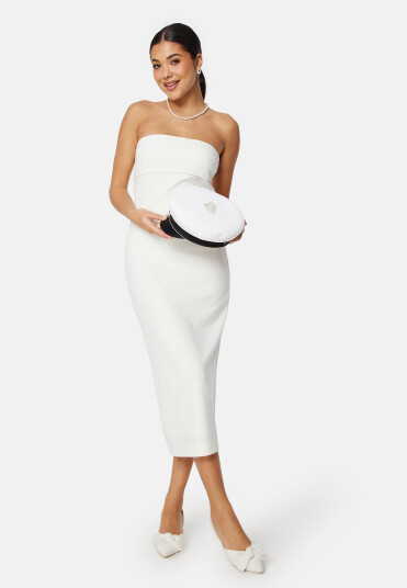 Bubbleroom Occasion Bandeau Midi Dress White L Bubbleroom Occasion Bandeau Midi Dress White L