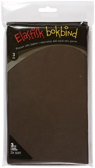 Booki Bokbind Elastisk 3pk Ensfarget Sort Booki Bokbind Elastisk 3pk Ensfarget Sort