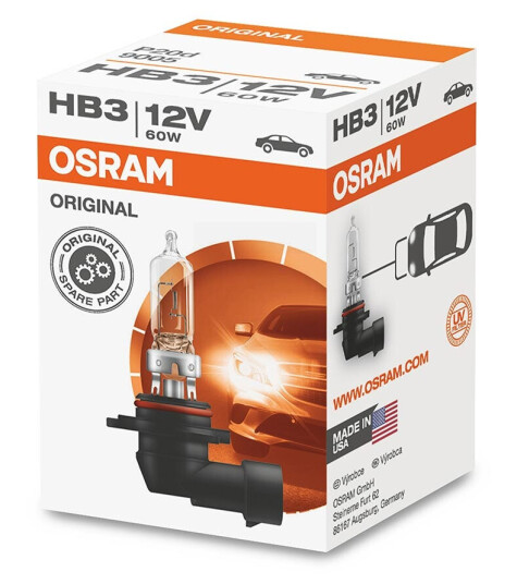 OSRAM Original Line HB3 pære 12V / 35W - x1 50 mm OSRAM Original Line HB3 pære 12V / 35W - x1 50 mm
