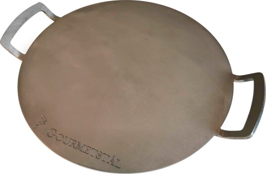 Gourmetstål Rund pizzastål med grep 33 cm