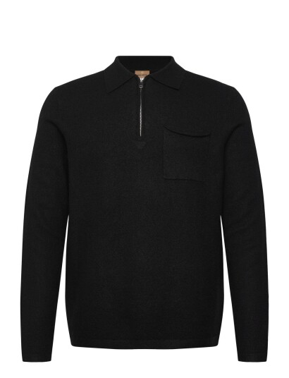 Mos Mosh Gallery Mmgryan Boil Zip Polo Pullover Black XL