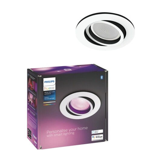Philips Hue WCA Centura Downlight Rund 5,7W Hvit - 60552 Philips Hue WCA Centura Downlight Rund 5,7W Hvit - 60552