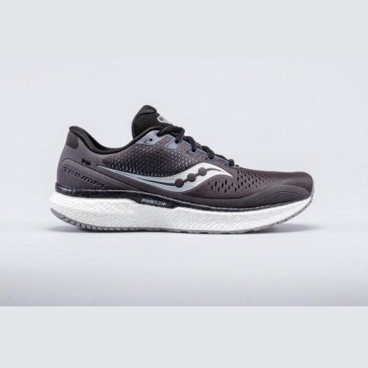 Saucony  Triumph 18,M Herre, Charcoal/White, 44