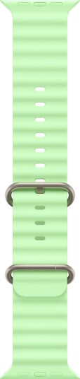 Apple 49/46 mm Neon Green Ocean Band   Natural Titanium Finish