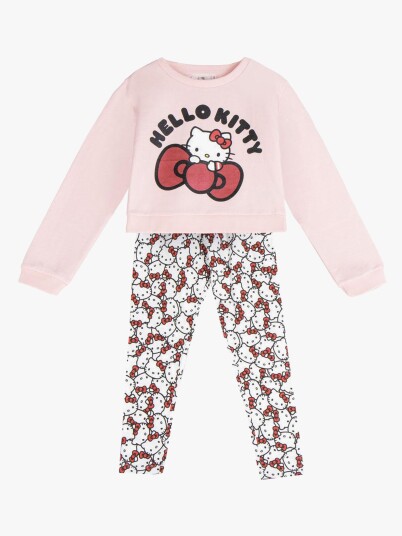 Hello Kitty Genser Og Bukse Sett Rosa 8 år