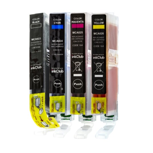 inkClub MCA02-4 Multipakning blekk, erstatter Canon CLI-551XL