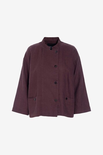 Bitte Kai Rand   Lin jakke Lazy Linen   Brun