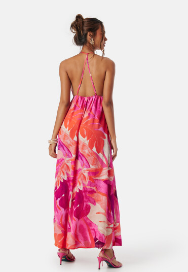 ONLY Onlalma life poly chole long dress Coral/Patterned XL