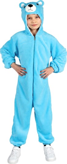 Thetru B.v. Onesie Blå Bjørn Barn Kostyme X-Large 4362-4700-0140