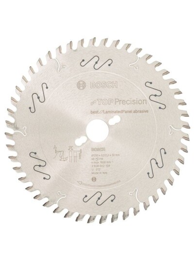 Bosch Sirkelsagblad Top Precision Best for Laminated Panel Abrasive 250 x 30 x 3,2 mm, 48