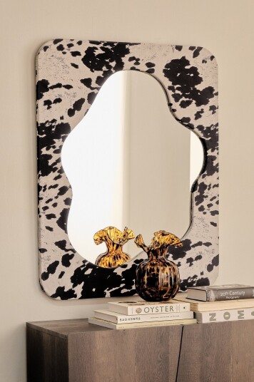 Ellos Home Speil Cow Fur Svart Ellos Home Speil Cow Fur Svart