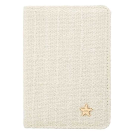 DARK Tweed Passport Cover Off White