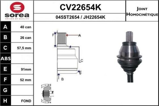 Drivledd EAI CV22654K Drivledd EAI CV22654K