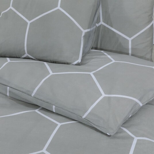  Sengesett grå 260x220 cm bomull 8720845432522