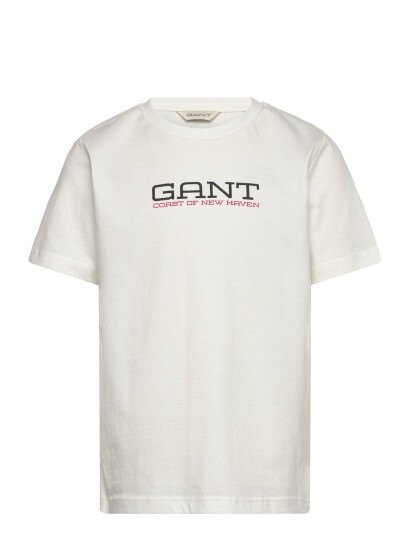 Gant Kids Gant Coastal Graphic Ss T-Shirt - White - 122 Gant Kids Gant Coastal Graphic Ss T-Shirt - White - 122