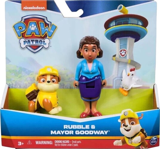 Paw Patrol Hero Pup Figurer - Ordfører Goodway & Rubble Paw Patrol Hero Pup Figurer - Ordfører Goodway & Rubble