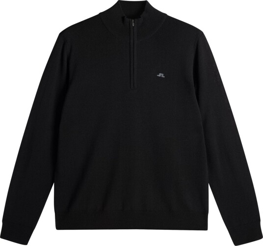 J.Lindeberg Kiyan Quarter Zip Sweater Svart Golfgenser herre Black XX Large