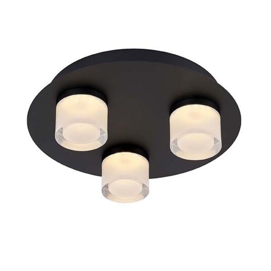 Vilmer taklampe for baderom 3 x 5W 3000 Kelvin IP21 Dimbar Svart Vilmer taklampe for baderom 3 x 5W 3000 Kelvin IP21 Dimbar Svart