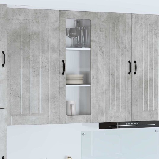  Kjøkkenskap Betonggrå 40 x 31 x 100 cm Konstruert tre