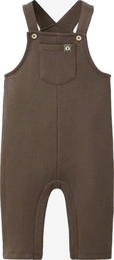 Mango Cotton Dungarees With Pocket DARK BROWN 1 3M