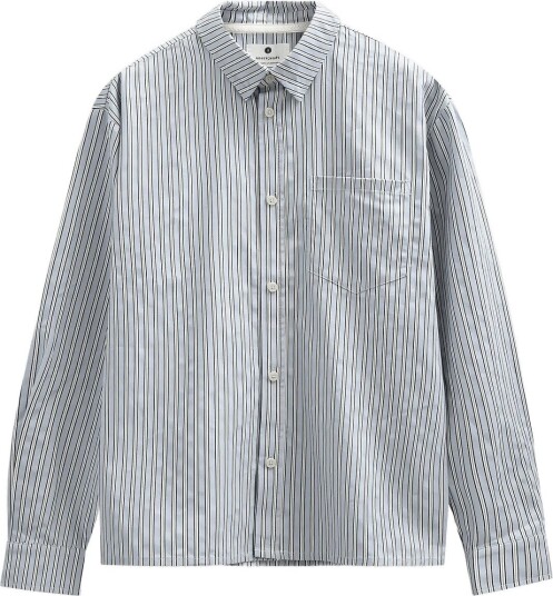 Anerkjendt Akotto Stripe Ls Shirt   Blue   M