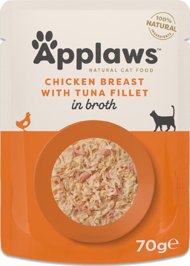 Applaws Cat Natural I Buljong Kyllingbryst Med Tunfiskfilet 24 X 70 G Applaws Cat Natural I Buljong Kyllingbryst Med Tunfiskfilet 24 X 70 G