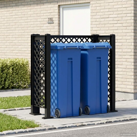 vidaXL Søppelbøtte espalier Antrasitt 123 x 47 x 114 cm PP