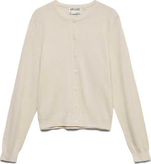 Vero Moda Awcara Ls O Neck Wool Cardigan Noos Cream L