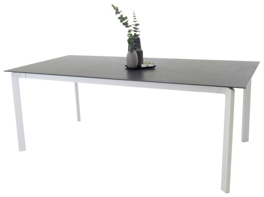 Venture Design Santorini spisebord Grå/hvit 200 x 100 cm Hvit