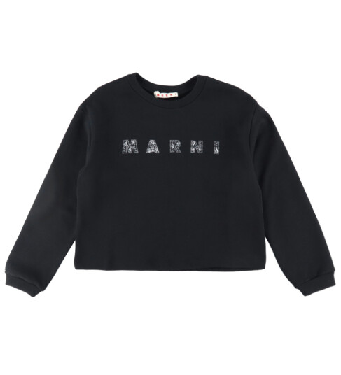 Marni Collegegenser Svart m. Rhinestone Marni 8 år 128 Collegegenser