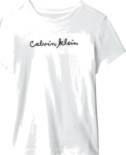 Calvin Klein T skjorte Logo Bright White Calvin Klein 8 år (128) T skjorte Hvit
