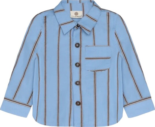 En Fant Shirt Ls Stripe - BEL AIR BLUE - 68