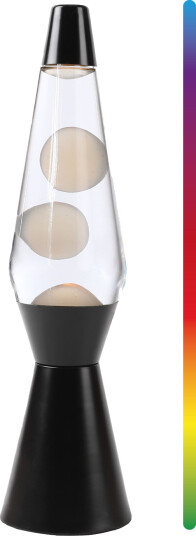 Itotal LED Lava Lamp with Color-changing Light White Wax and Black Base 36 cm XL2937