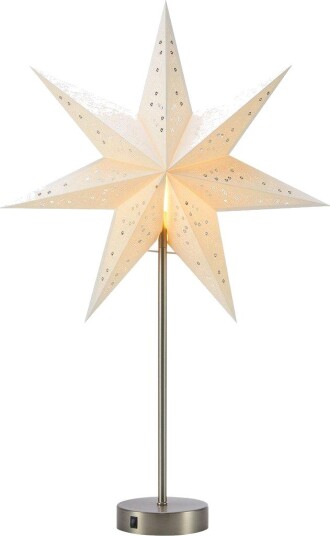 Markslöjd LOVIS Bordstjerne 45 cm Satinnikkel/Hvit