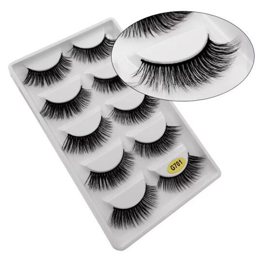 5-par lösögonfransar 3D faux mink G701 5-par lösögonfransar 3D faux mink G701